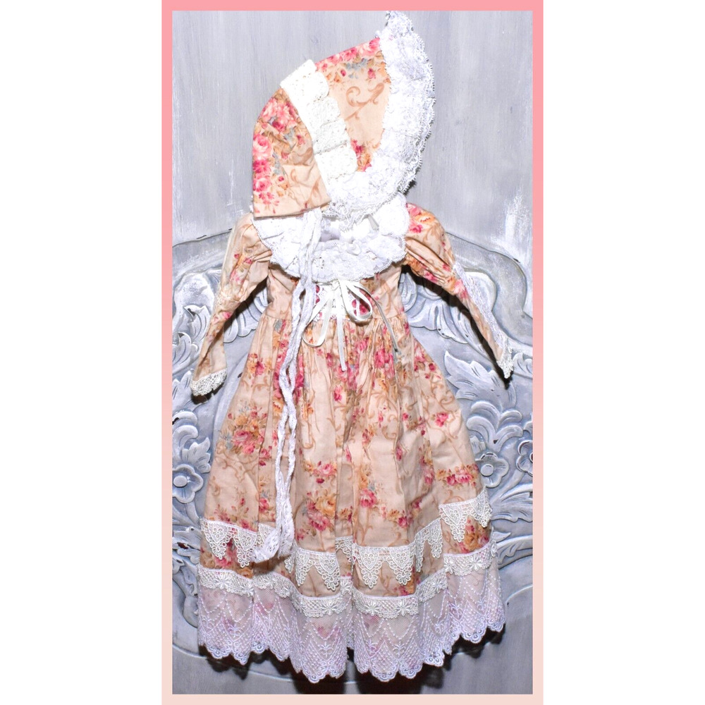 BJD Volks Super Dollfie SD13 SD Size Rose Dress Bonnet Balljointed Doll Outfit